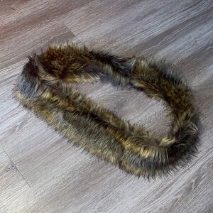 Faux Fur Brown Scarf